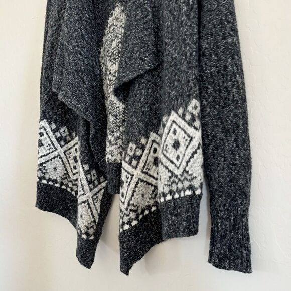 Hollister Open Front Aztec Cardigan Sweater Nordic Sz S - Picture 5 of 9